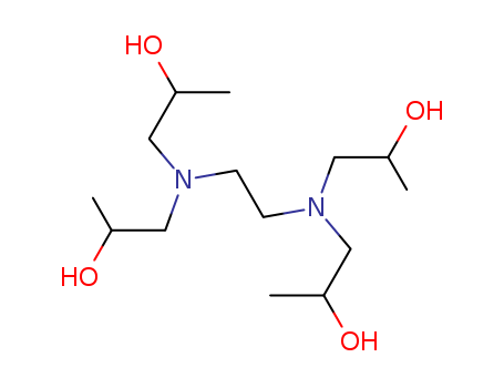 102-60-3,N,N,N',N'-Tetrakis(2-hydroxypropyl)ethylenediamine,2-Propanol,1,1',1'',1'''-(ethylenedinitrilo)tetra- (6CI,7CI,8CI);1,1',1'',1'''-(1,2-Ethanediyldinitrilo)tetrakis[2-propanol];1,1',1'',1'''-(Ethylenedinitrilo)tetra(2-propanol);1,1',1'',1'''-(Ethylenedinitrilo)tetrakis(2-propanol);Adeka Quadrol;ENTPROL;EPD 300;Edetol;Laprol 294;N,N,N',N'-Tetra(2-hydroxypropyl)ethylenediamine;N,N,N',N'-Tetrakis(2-hydroxypropyl)ethylenediamine;N,N,N',N'-Tetrakis(b-hydroxypropyl)ethylenediamine;NP 300;NSC 369219;Neutrol;Neutrol TE;Newpol NP 300;Quadrol;Quadrol L;THPE;Tetrakis(2-hydroxypropyl)ethylenediamine;