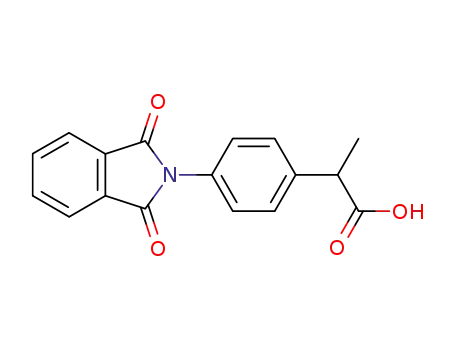 Molecular Structure of 59430-61-4 (2-[4-(1,3-dihydro-1,3-dioxo-2H-isoindol-2-yl)phenyl]propionic acid)