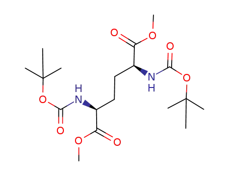 Molecular Structure of 915040-50-5 ((2S,5S)-2,5-bis-tert-butoxycarbonylaminohexane-1,6-dioic acid dimethyl ester)