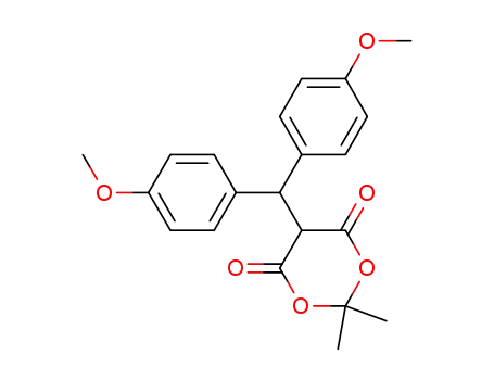 Molecular Structure of 1190929-81-7 (5-(bis(4-methoxyphenyl)methyl)-2,2-dimethyl-1,3-dioxane-4,6-dione)