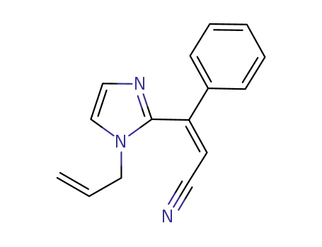 Molecular Structure of 1079368-45-8 ((Z)-3-(1-allyl-1H-imidazol-2-yl)-3-phenyl-2-propenenitrile)
