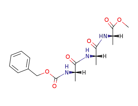 Molecular Structure of 3057-69-0 (L-Alanine, N-[N-[N-[(phenylmethoxy)carbonyl]-L-alanyl]-L-alanyl]-, methyl
ester)