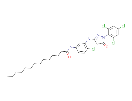 Tetradecanamide,N-[4-chloro-3-[[4,5-dihydro-5-oxo-1-(2,4,6-trichlorophenyl)-1H-pyrazol-3-yl]amino]phenyl]-