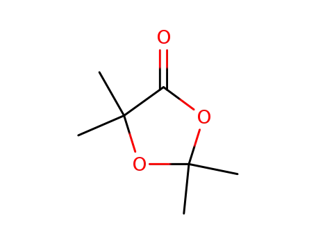 Molecular Structure of 4560-54-7 (2,2,5,5-Tetramethyl-1,3-dioxolane-4-one)