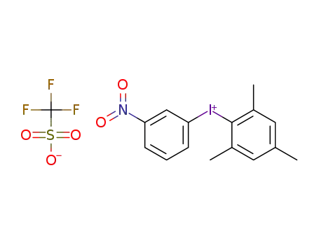 Molecular Structure of 1415642-81-7 (mesityl(3-nitrophenyl)iodonium trifluoromethanesulfonate)