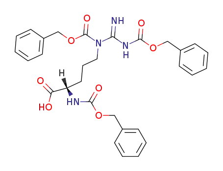 2-(phenylmethoxycarbonylamino)-5-[phenylmethoxycarbonyl-(N'-phenylmethoxycarbonylcarbamimidoyl)amino]pentanoic acid