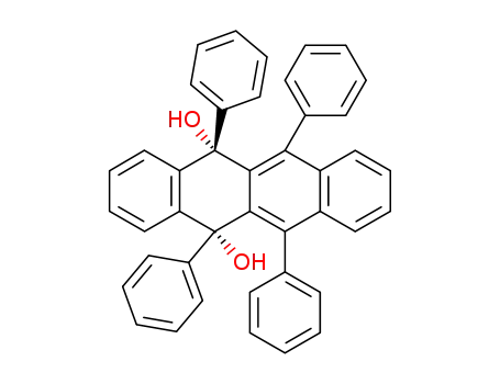 Molecular Structure of 882656-83-9 (5<i>r</i>.6.11.12<i>c</i>-tetraphenyl-5.12-dihydro-naphthacenediol-(5.12<i>t</i>))