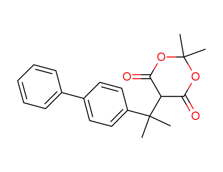 Molecular Structure of 1190929-69-1 (5-(2-([1,1'-biphenyl]-4-yl)propan-2-yl)-2,2-dimethyl-1,3-dioxane-4,6-dione)