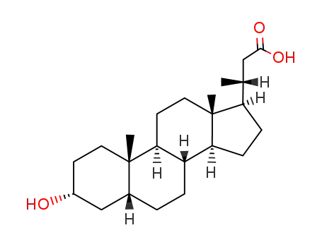 Molecular Structure of 4057-91-4 (Norlithocholic acid)