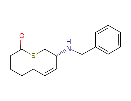 Molecular Structure of 157020-39-8 ((Z)-(R)-9-Benzylamino-3,4,5,6,9,10-hexahydro-thiecin-2-one)