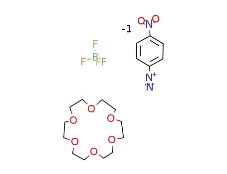 Molecular Structure of 74317-27-4 (18-crown-6/p-nitrobenzenediazonium tetrafluoroborate complex)