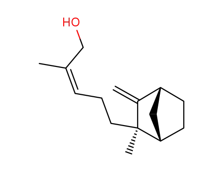 Molecular Structure of 77-42-9 ([1S-[1alpha,2alpha(Z),4alpha]]-2-methyl-5-(2-methyl-3-methylenebicyclo[2.2.1]hept-2-yl)-2-penten-1-ol)