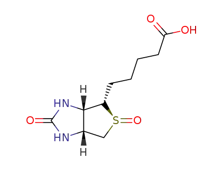 Molecular Structure of 10406-89-0 (D-biotin-d-sulfoxide)