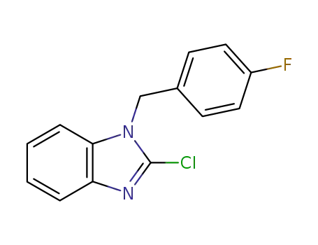 Molecular Structure of 84946-20-3 (1-(4-Fluorobenzyl)-2-chlorobenzimidazole)