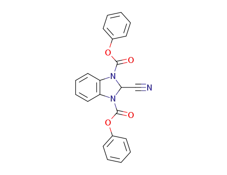 Molecular Structure of 113372-38-6 (1H-Benzimidazole-1,3(2H)-dicarboxylic acid, 2-cyano-, diphenyl ester)