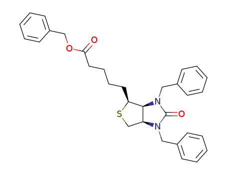 benzyl (3aS,4S,6aR)-5-(1,3-dibenzyl-2,3,3a,4,6,6a-hexahydro-2-oxo-1H-thieno[3,4-d]imidazol-4-yl)pentanoate
