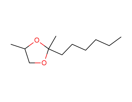 Molecular Structure of 5461-65-4 (2-hexyl-2,4-dimethyl-1,3-dioxolane)