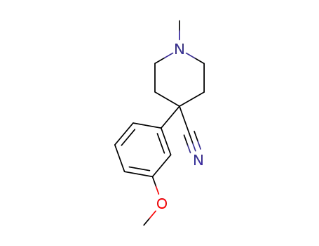 Molecular Structure of 5460-79-7 (1-METHYL-4-CYANO-4-(3-METHOXYPHENYL)-PIPERIDINE)