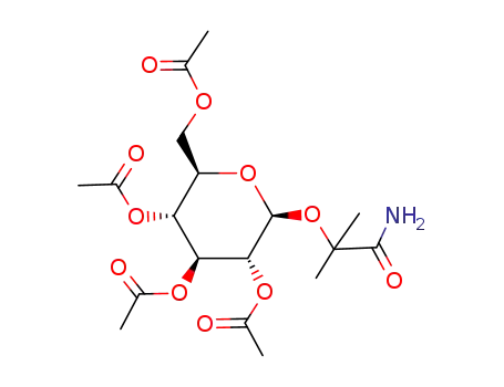 Molecular Structure of 207512-69-4 (2-(2,3,4,6-tetra-O-acetyl-β-D-glucopyranosyloxy)isobutyramide)