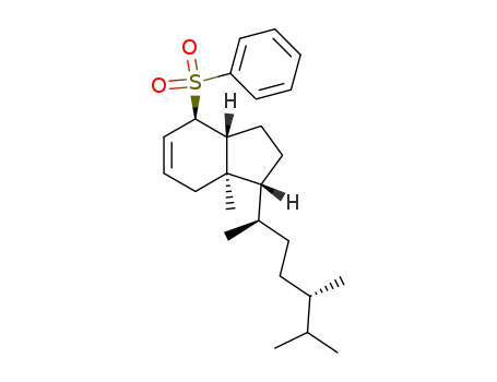Molecular Structure of 71805-88-4 ((1R,3aR,4R,7aR)-4-Benzenesulfonyl-7a-methyl-1-((1R,4S)-1,4,5-trimethyl-hexyl)-2,3,3a,4,7,7a-hexahydro-1H-indene)