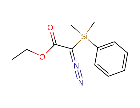 Molecular Structure of 841276-55-9 (Acetic acid, diazo(dimethylphenylsilyl)-, ethyl ester)