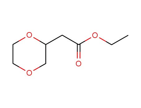 Molecular Structure of 46117-11-7 (1,4-Dioxane-2-acetic acid, ethyl ester)