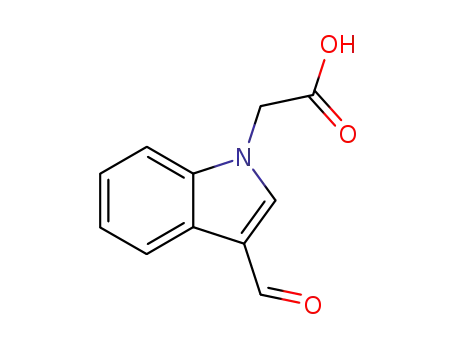Molecular Structure of 138423-98-0 (N-Acetic acid-indole-3-carboxaldehyde)