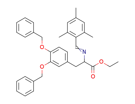 Molecular Structure of 84713-73-5 (3-(3,4-Bis-benzyloxy-phenyl)-2-{[1-(2,4,6-trimethyl-phenyl)-meth-(Z)-ylidene]-amino}-propionic acid ethyl ester)