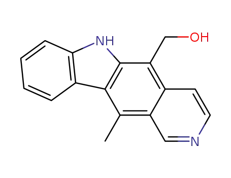Molecular Structure of 108320-78-1 ((11-methyl-6H-pyrido[4,3-b]carbazol-5-yl)methanol)