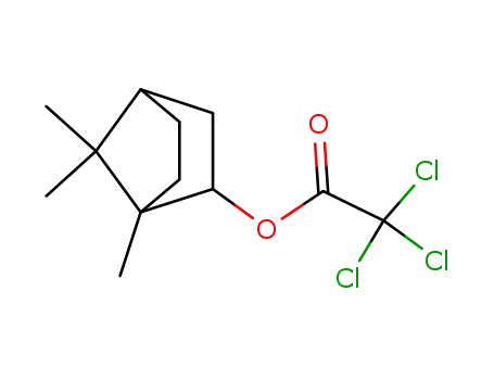 Molecular Structure of 106916-70-5 (Acetic acid, trichloro-, 1,7,7-trimethylbicyclo[2.2.1]hept-2-yl ester, exo-)