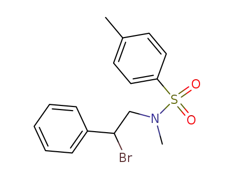 Molecular Structure of 412274-51-2 (N-(2-bromo-2-phenylethyl)-N,4-dimethylbenzenesulfonamide)