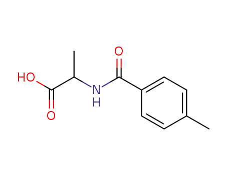 Molecular Structure of 183559-35-5 (Alanine,  N-(4-methylbenzoyl)-)