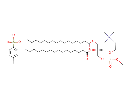 Molecular Structure of 102152-55-6 (Toluene-4-sulfonate{2-[((R)-2,3-bis-hexadecanoyloxy-propoxy)-methoxy-phosphoryloxy]-ethyl}-trimethyl-ammonium;)