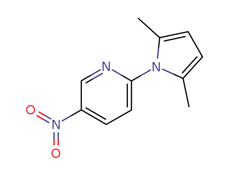 Molecular Structure of 28148-12-1 (2-(2,5-dimethyl-1H-pyrrol-1-yl)-5-nitropyridine)