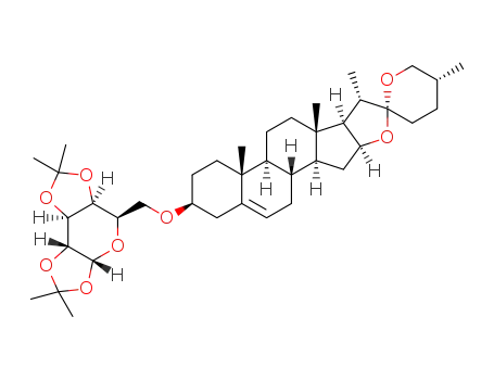Molecular Structure of 1456599-14-6 (3β-O-(1',2':3',4'-di-O-isopropylidene-α-D-galactopyranos-6'-yl)-(25R)-spirost-5-ene)