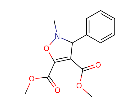 Molecular Structure of 109787-18-0 (4,5-Isoxazoledicarboxylic acid, 2,3-dihydro-2-methyl-3-phenyl-, dimethyl
ester)
