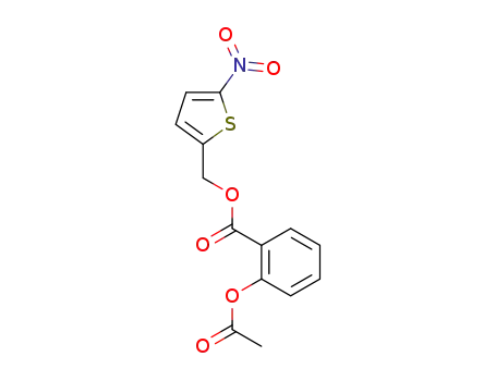 Molecular Structure of 570370-42-2 (Benzoic acid, 2-(acetyloxy)-, (5-nitro-2-thienyl)methyl ester)
