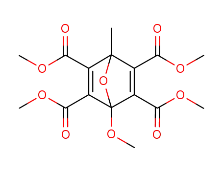 Molecular Structure of 105495-06-5 (7-Oxabicyclo[2.2.1]hepta-2,5-diene-2,3,5,6-tetracarboxylic acid,
1-methoxy-4-methyl-, tetramethyl ester)