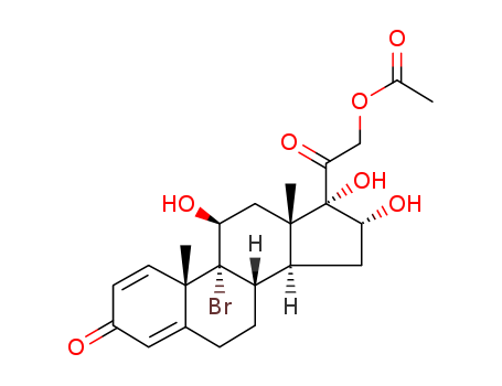 9α-bromo-11β,16α,17α,21-tetrahydroxypregnane-1,4-diene-3,20-dione-21-acetate