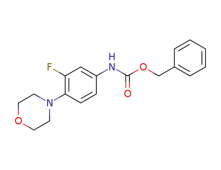 Molecular Structure of 168828-81-7 (N-BENZYLOXYCARBONYL-3-FLUORO-4-MORPHOLINOANILINE)