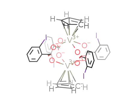 Molecular Structure of 1428262-40-1 (η<sup>5</sup>-cyclopentadienevanadium bis-o-iodobenzoate)