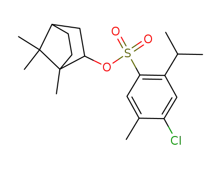 Molecular Structure of 1071684-68-8 (4-chloro-2-isopropyl-5-methyl-benzenesulfonic acid bornyl ester)