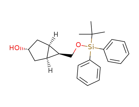 Molecular Structure of 158262-82-9 ((1S,3S,5R,6S)-6-(tert-Butyl-diphenyl-silanyloxymethyl)-bicyclo[3.1.0]hexan-3-ol)