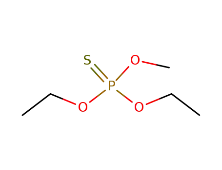 Molecular Structure of 15959-01-0 (Thiophosphorsaeure-O,O-diethyl-O-methylester)