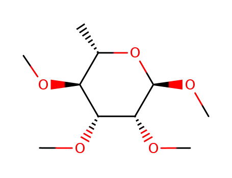 Molecular Structure of 35939-73-2 (Methyl-(6-desoxy-2,3,4-tri-O-methyl-α-L-mannopyranosid))