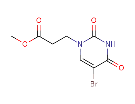 Molecular Structure of 22384-59-4 (3-(3,4-dihydro-5-bromo-2,4-dioxo-(2H)pyrimidin-1-yl)propanoic acid methyl ester)