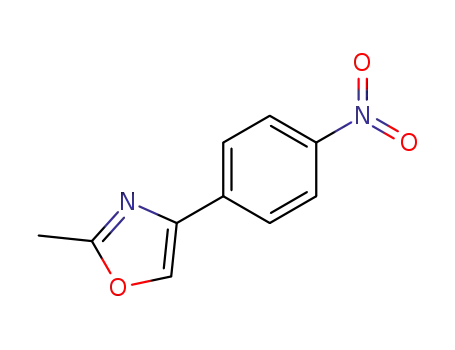 Molecular Structure of 79965-75-6 (2-methyl-4-(4-nitro-phenyl)-oxazole)