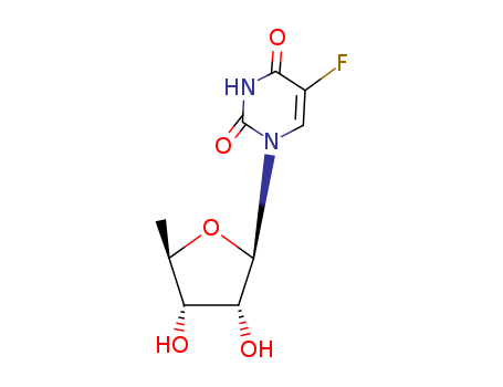 3094-09-5,Doxifluridine,5-Fluoro-5'-deoxyuridine;5-Fluorodesoxyuridine;5'-DFUR;5'-Deoxy-5-fluorouridine;5'-dFUrd;Flutron;Furtulon;Ro 21-9738;Uridine,5'-deoxy-5-fluoro-;Doxyflruidine;