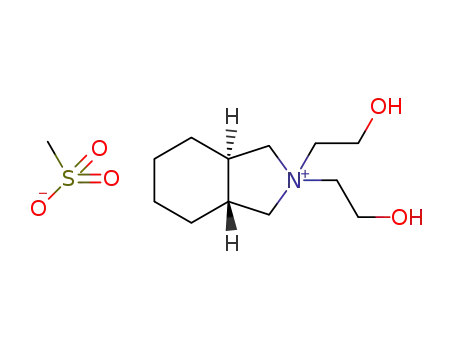 Molecular Structure of 1421374-96-0 ((3aR,7aR)-2,2-bis(2-hydroxyethyl)octahydro-1H-isoindolium mesylate)