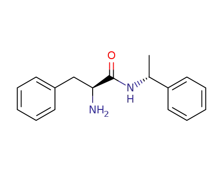 Molecular Structure of 133287-30-6 ((S)-2-amino-3-phenyl-N-[(R)-1-phenylethyl]propanamide)